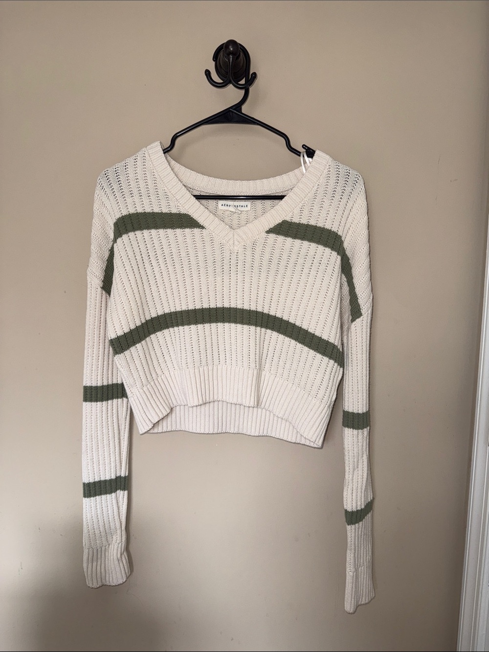Aeropostale Striped Cropped Sweater